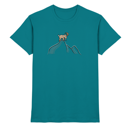 Ziegenbock in den Bergen - Premium Shirt