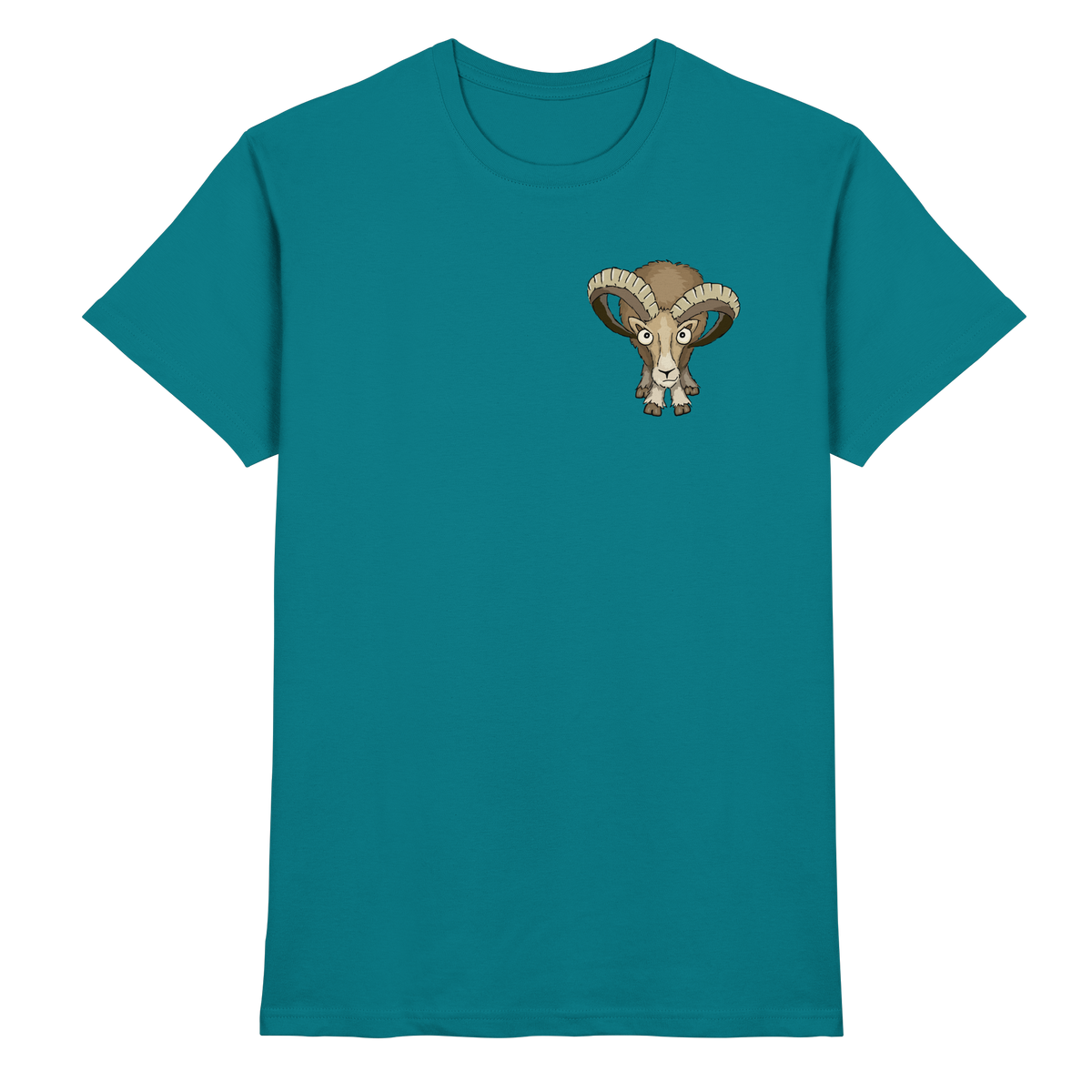 Bockiges Mufflon Widder Schafbock - Premium Shirt