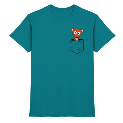 Fuchs in der Brusttasche | Taschen-Fuchs - Premium Shirt