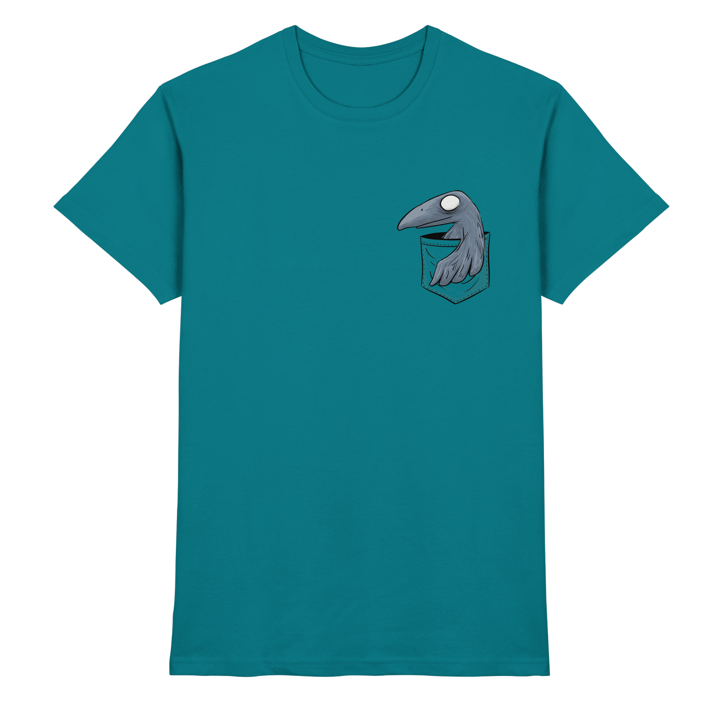 Grufti Rabe Krähe in der Tasche - Premium Shirt