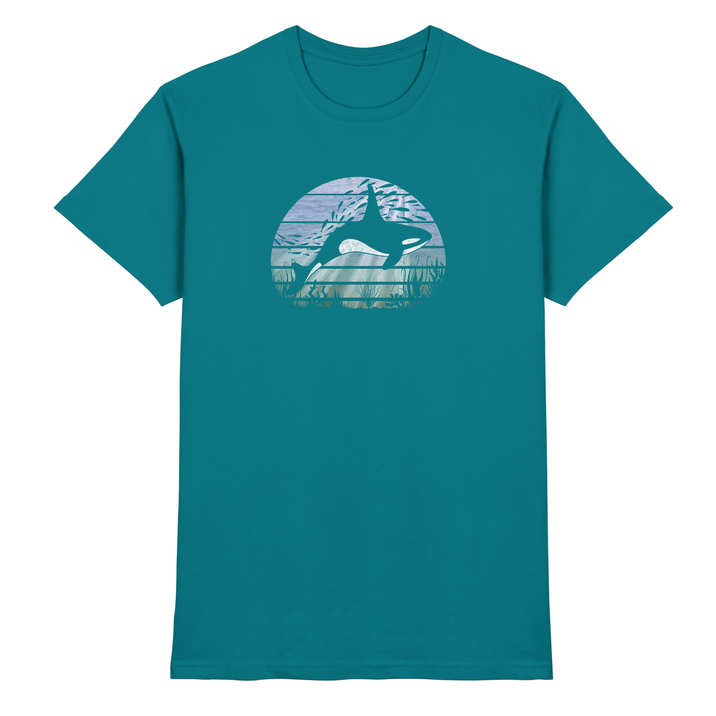 Retro Tiefsee Schwertwal Orca - Premium Shirt