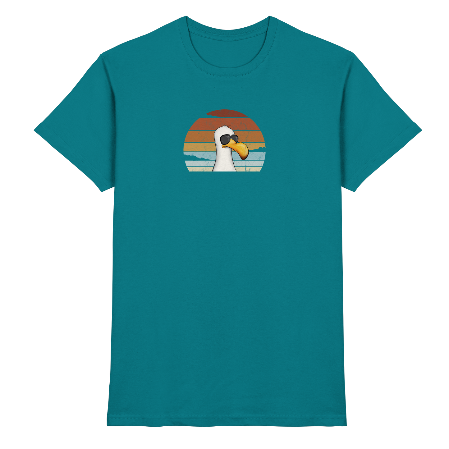 Cool lässige Retro Möwe - Premium Shirt