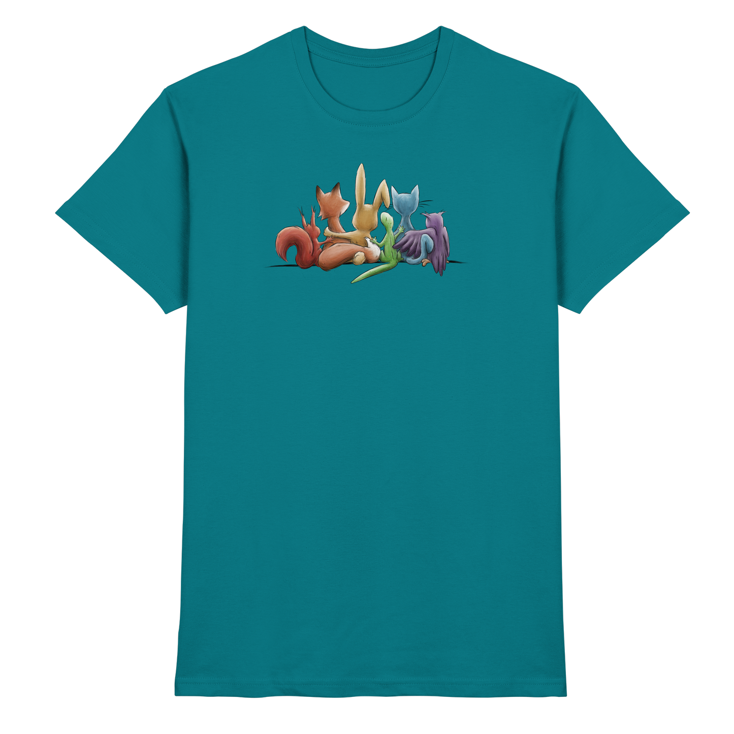 Regenbogen Tiere für Freundschaft, Toleranz und Vielfalt - Premium Shirt
