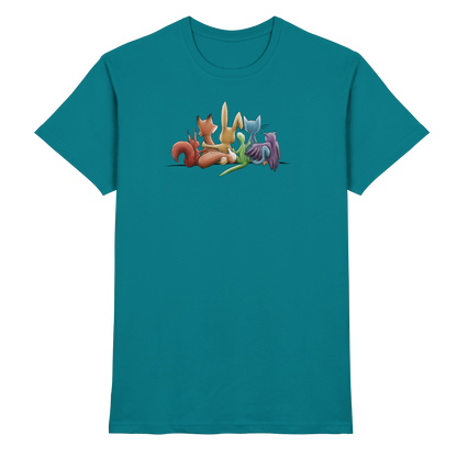 Regenbogen Tiere für Freundschaft, Toleranz und Vielfalt - Premium Shirt