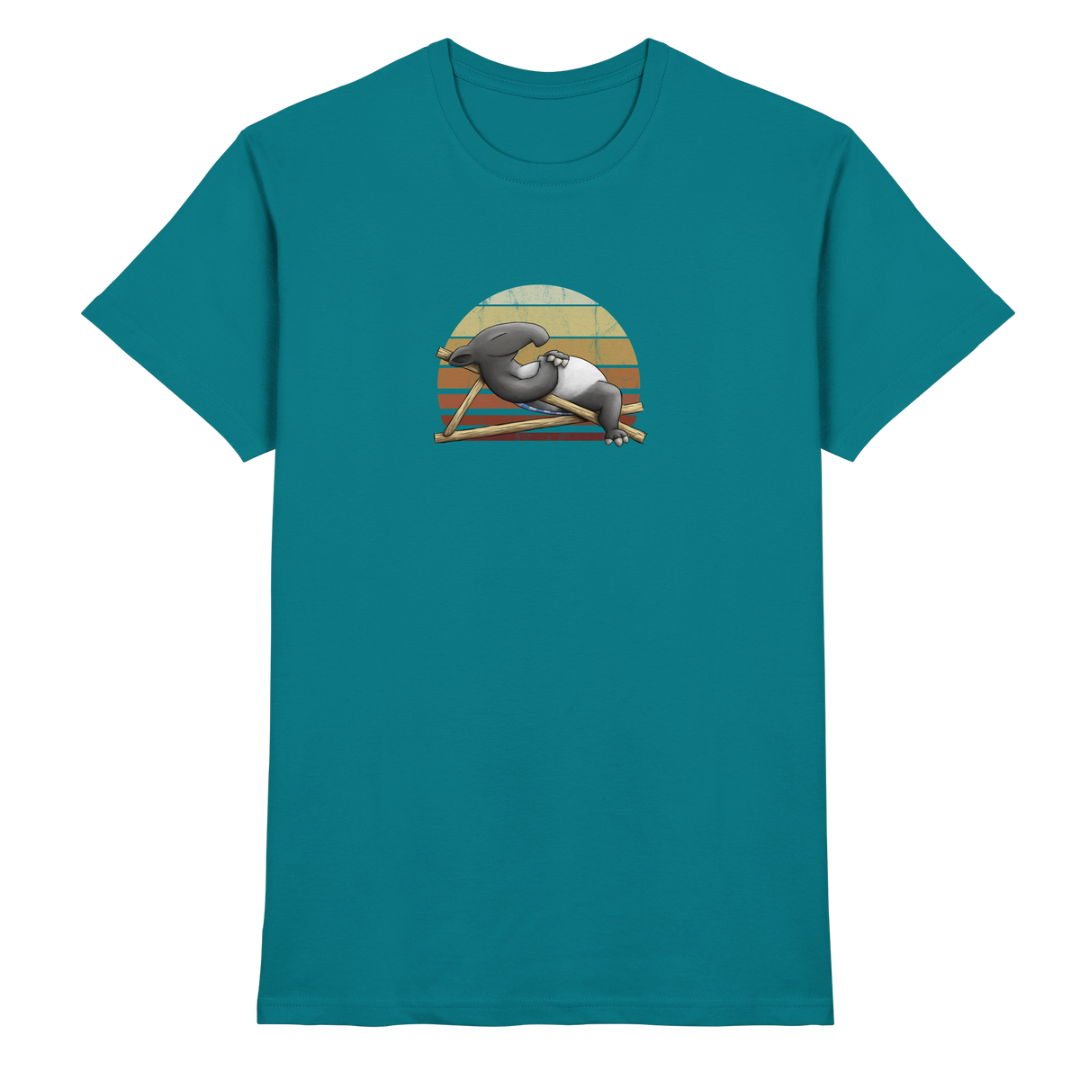 Lässiger Retro Sundown Tapir - Premium Shirt