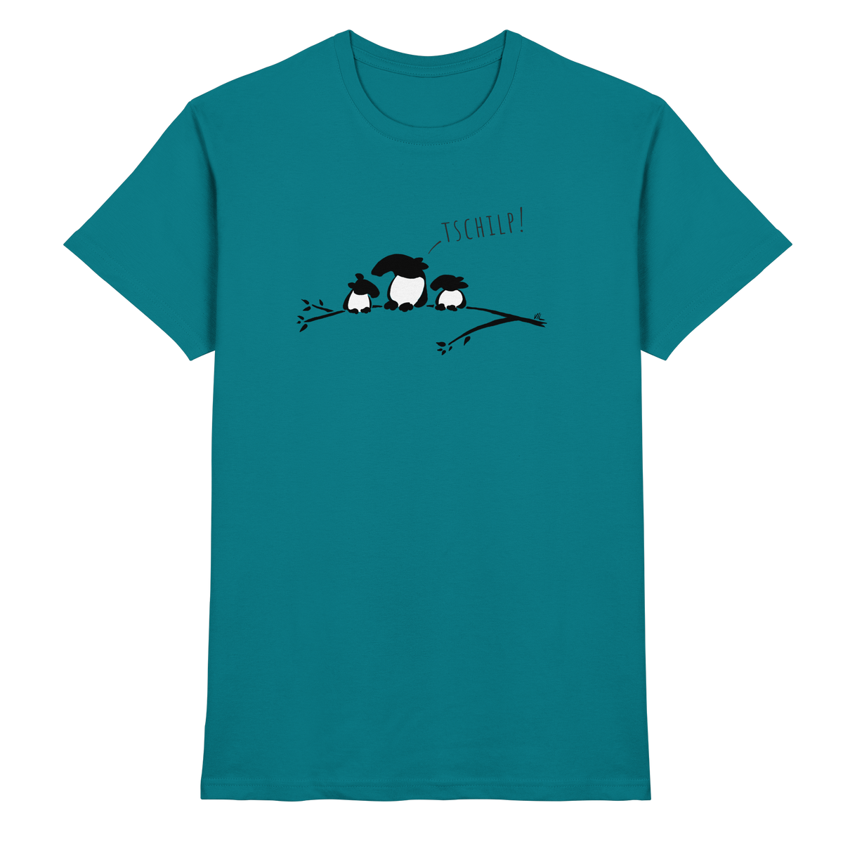 Drei kleine Tapir-Vögel - Premium Shirt