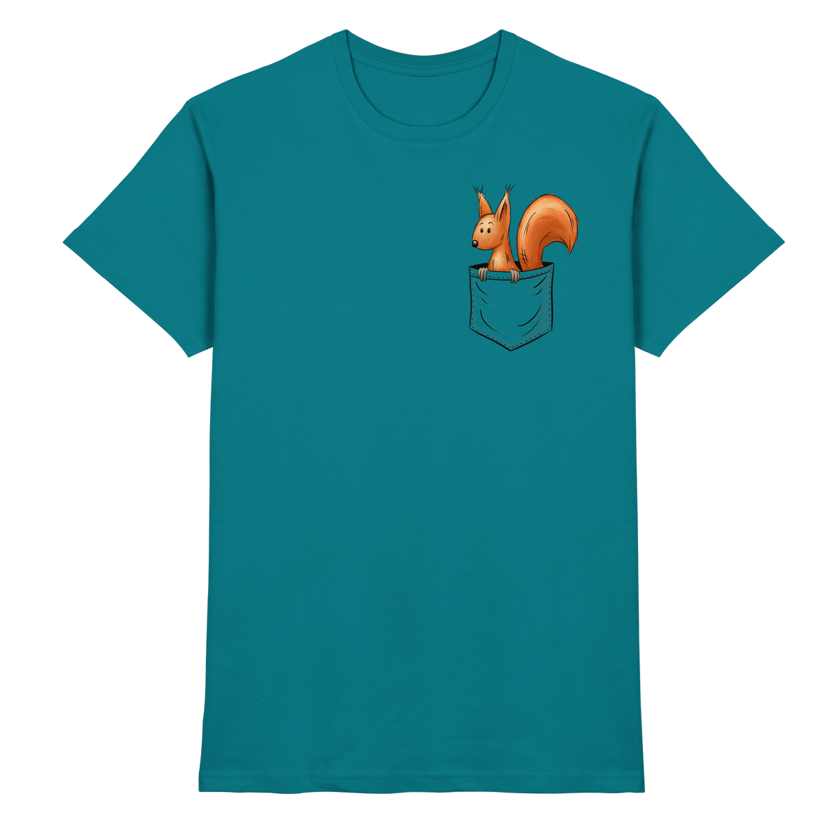Lässiges Eichhörnchen In Tasche - Premium Shirt