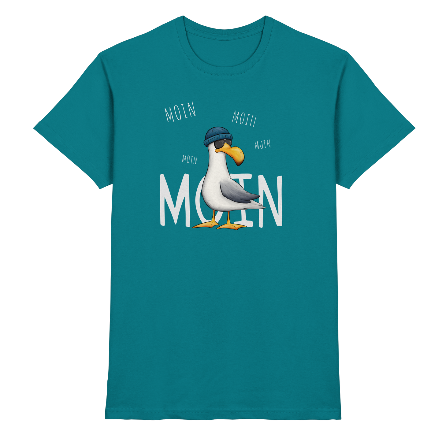 Moin Moin Lässige Hipster Möwe  - Premium Shirt