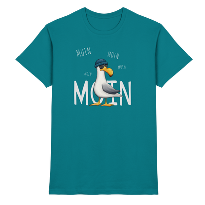 Moin Moin Lässige Hipster Möwe  - Premium Shirt