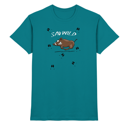 Sauwild wilde Sau | Wildschwein Keiler - Premium Shirt
