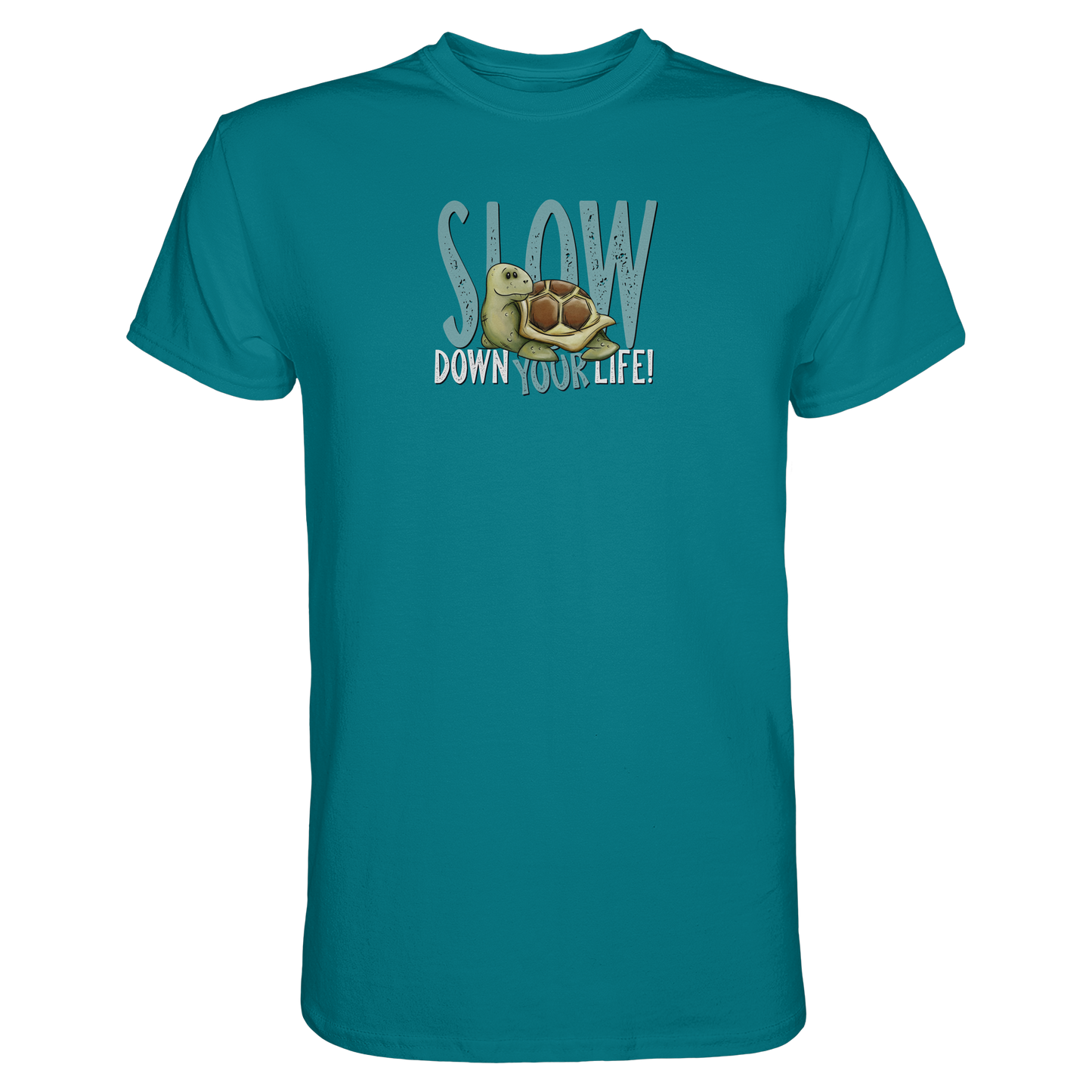 Slow Down Your Life Schildkröte - Premium Shirt