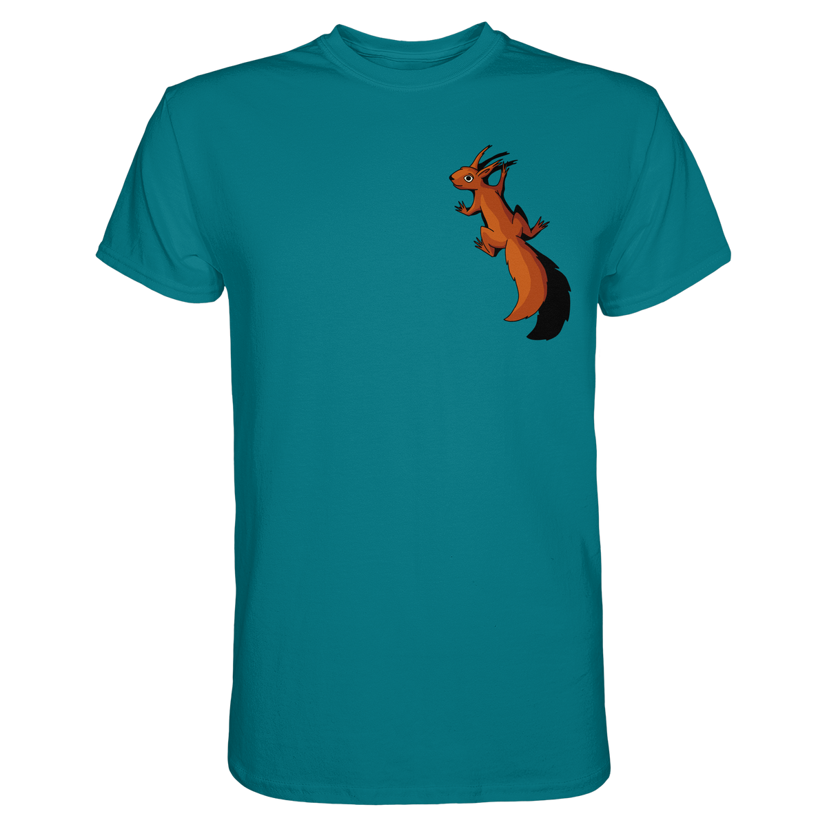 Süßes Eichhörnchen klettert - Premium Shirt