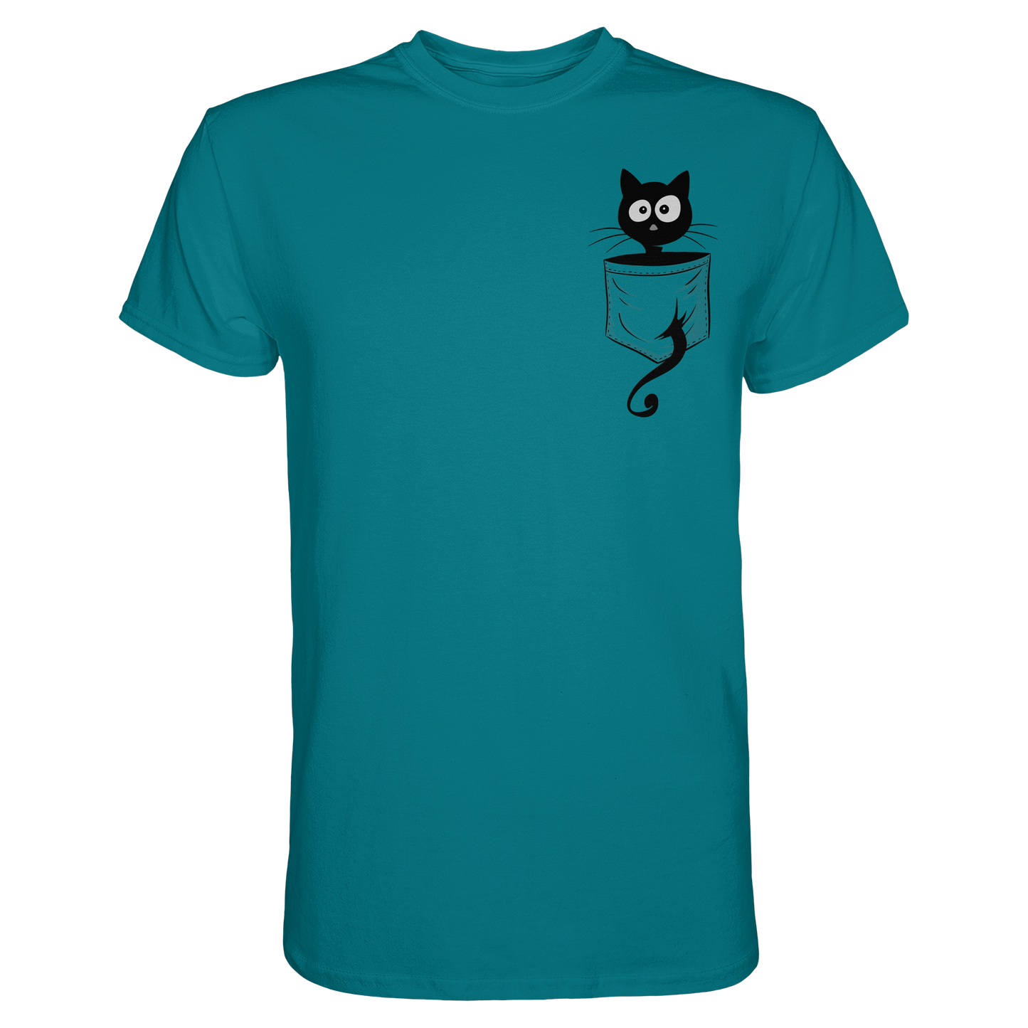 Schwarze Katze in der Tasche - Premium Shirt