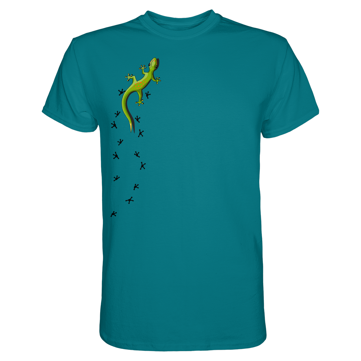Kletternder Gecko mit Spuren - Premium Shirt