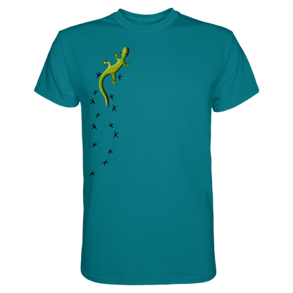 Kletternder Gecko mit Spuren - Premium Shirt