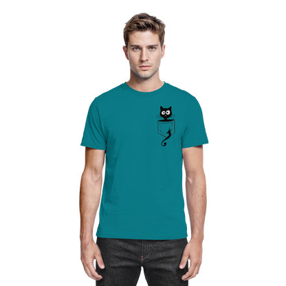 Schwarze Katze in der Tasche - Premium Shirt
