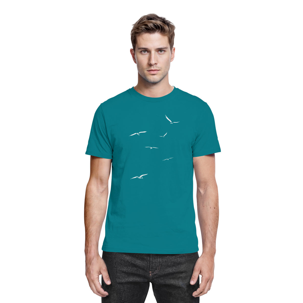 Vogelschwarm – Traum vom Fliegen - Premium Shirt