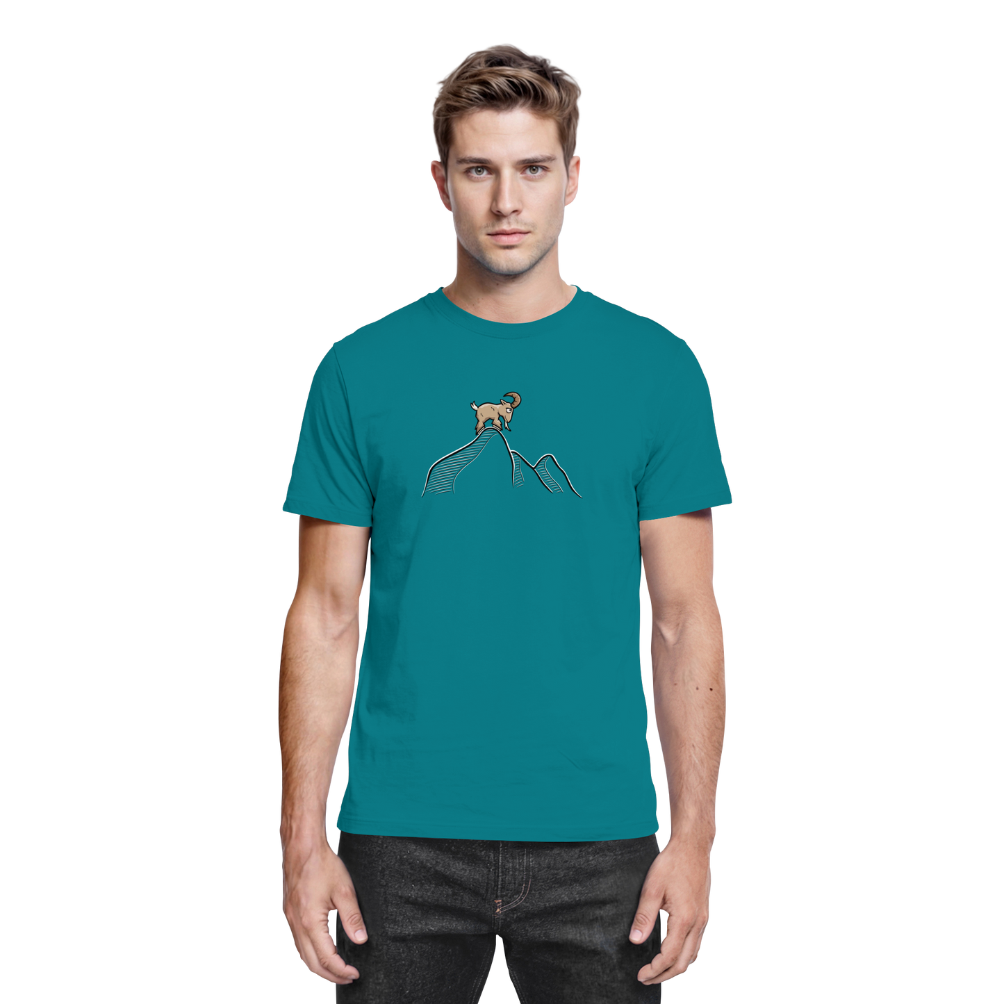 Ziegenbock in den Bergen - Premium Shirt