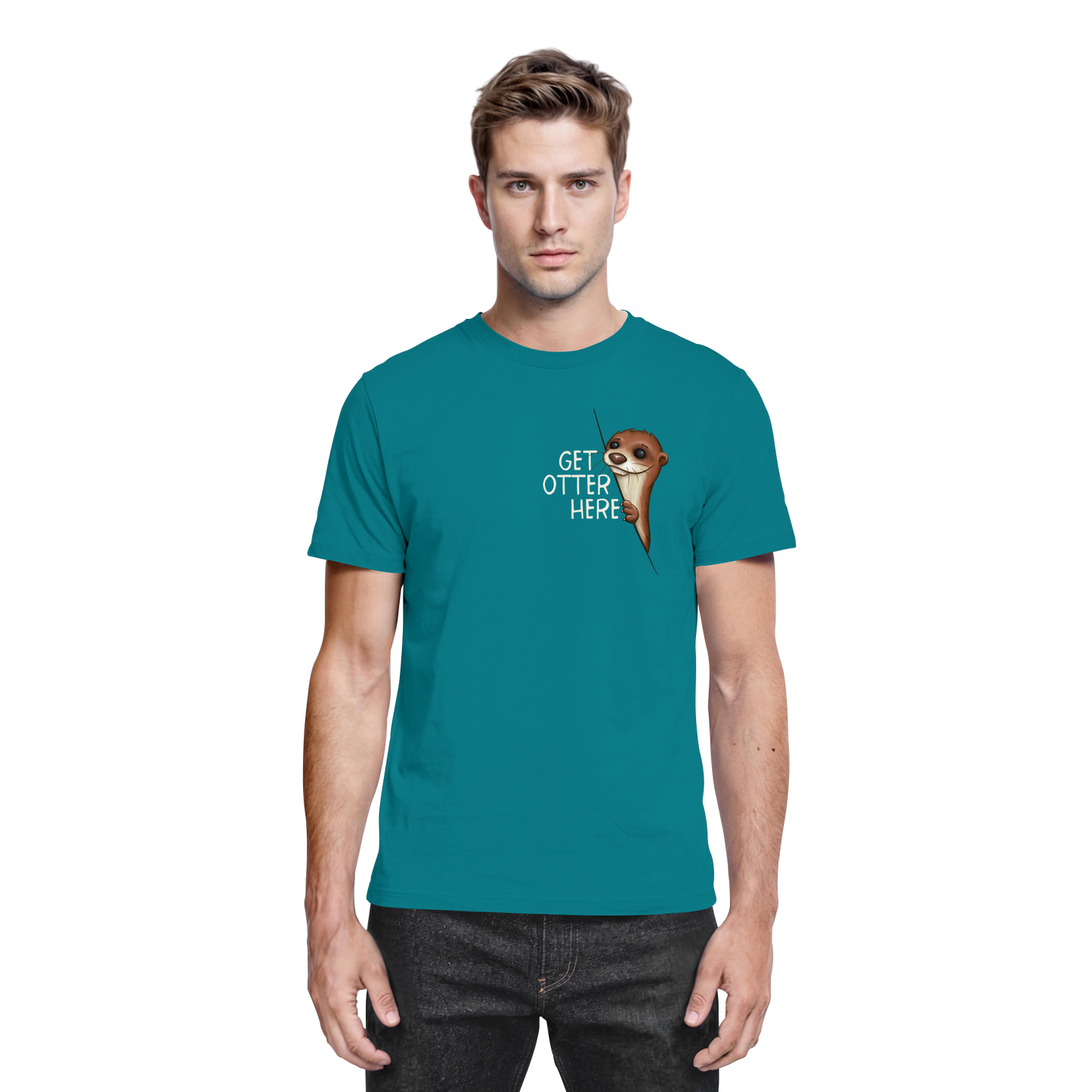Get Otter Here | Lustiger Otter Kalauer - Premium Shirt