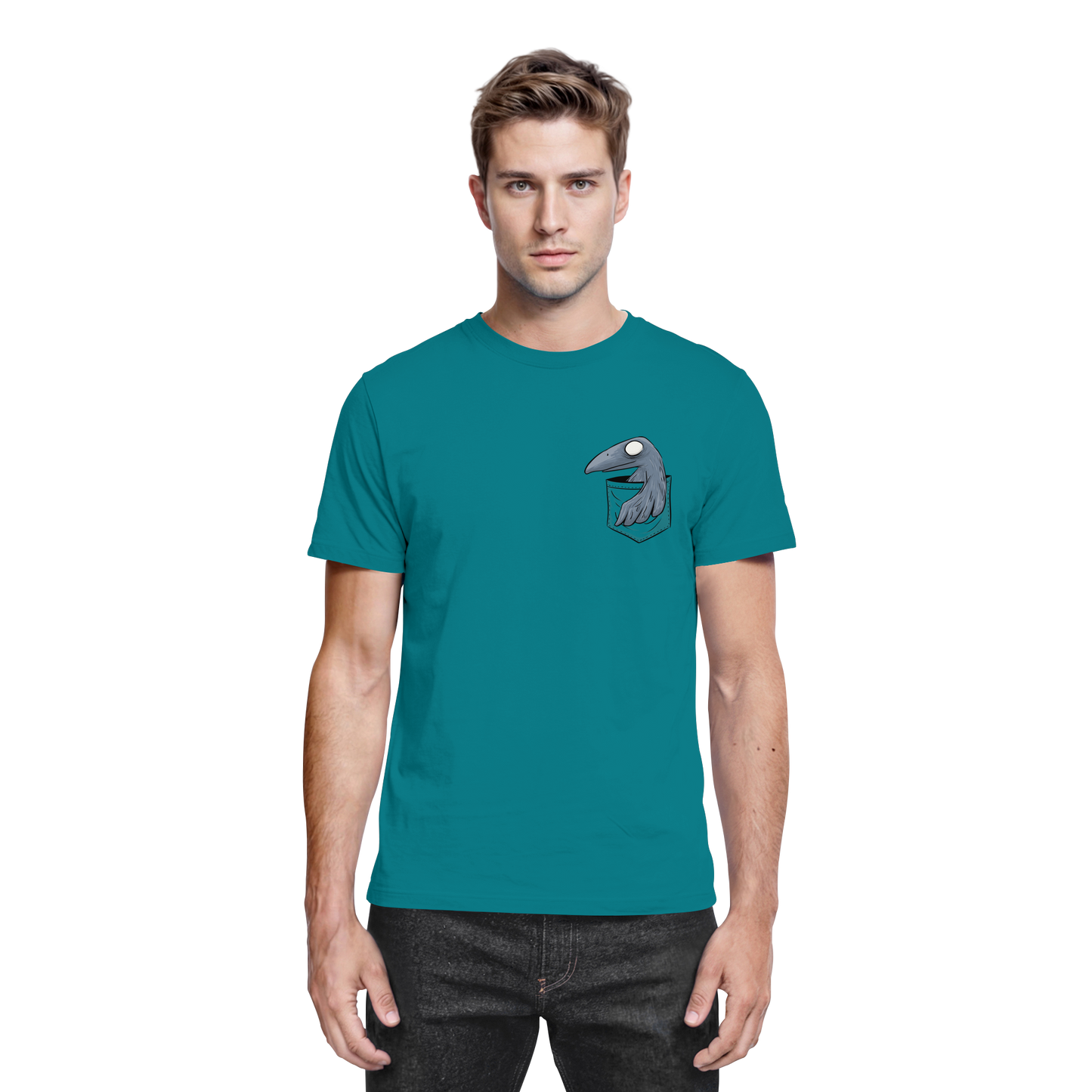Grufti Rabe Krähe in der Tasche - Premium Shirt