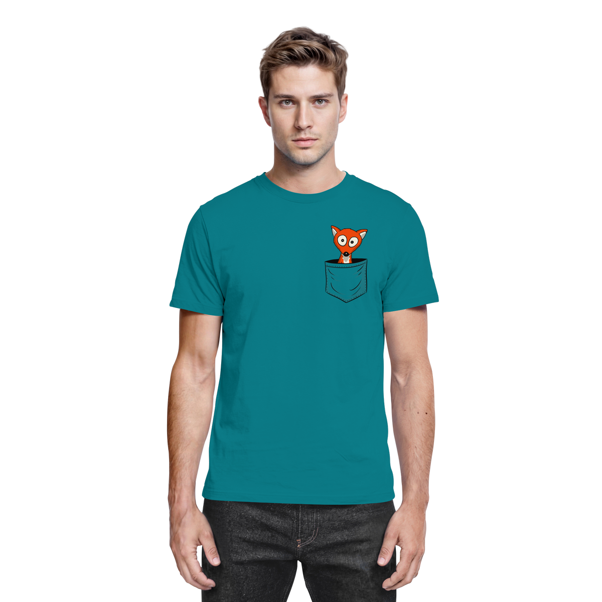 Fuchs in der Brusttasche | Taschen-Fuchs - Premium Shirt
