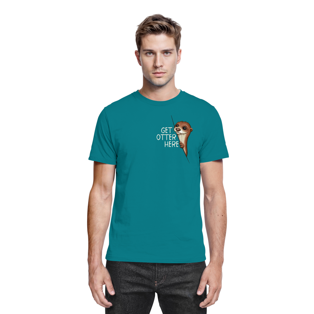 Get Otter Here | Lustiger Otter Kalauer - Premium Shirt