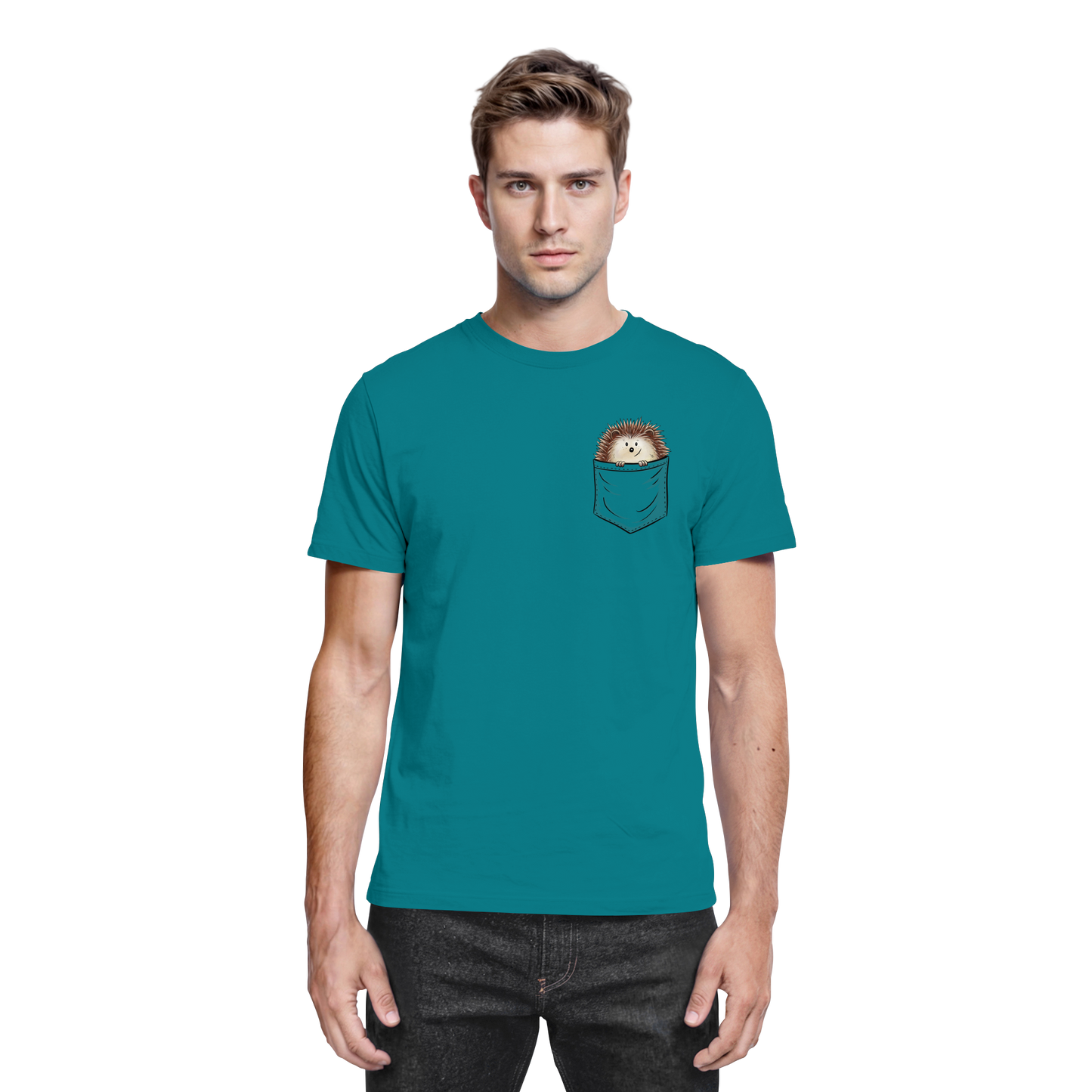 Lustiger Igel in Deiner Brust-Tasche - Premium Shirt