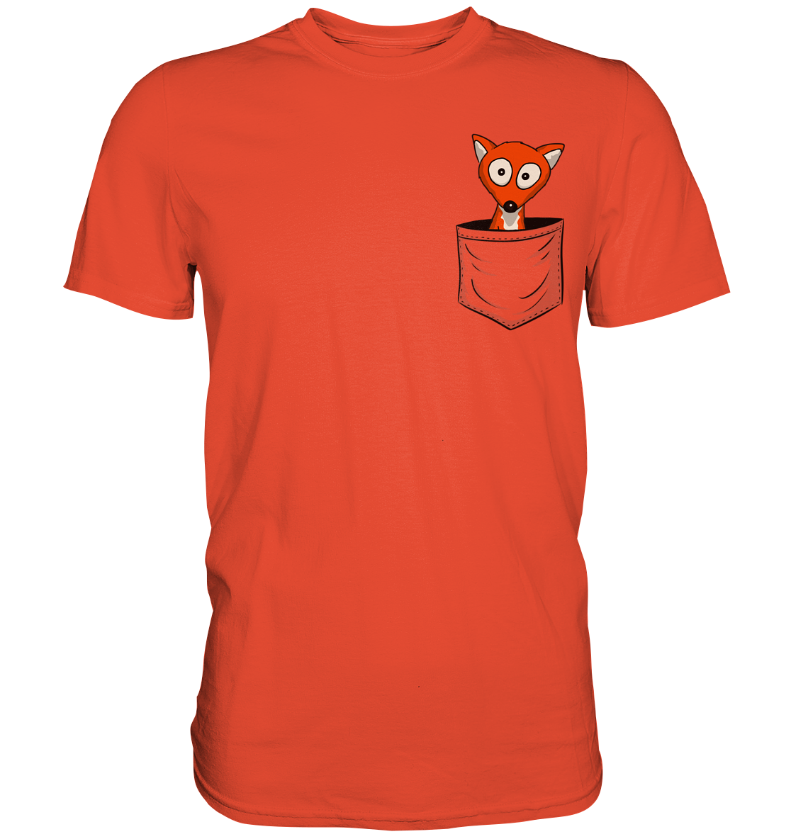 Fuchs in der Brusttasche | Taschen-Fuchs - Premium Shirt