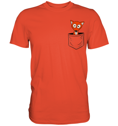 Fuchs in der Brusttasche | Taschen-Fuchs - Premium Shirt