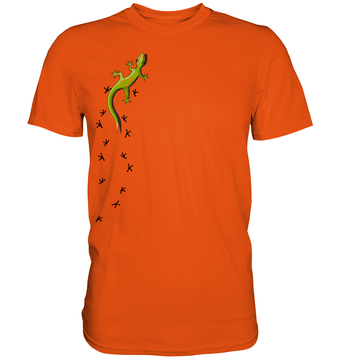 Kletternder Gecko mit Spuren - Premium Shirt