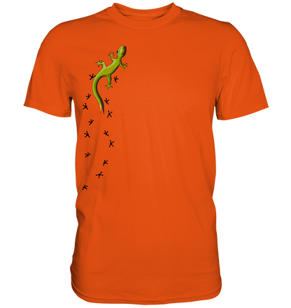Kletternder Gecko mit Spuren - Premium Shirt