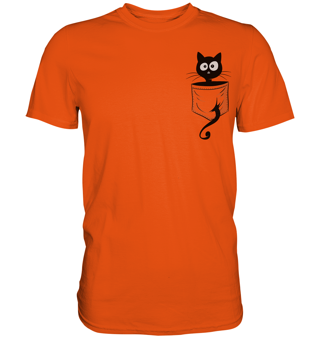 Schwarze Katze in der Tasche - Premium Shirt
