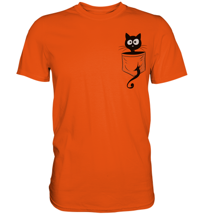 Schwarze Katze in der Tasche - Premium Shirt