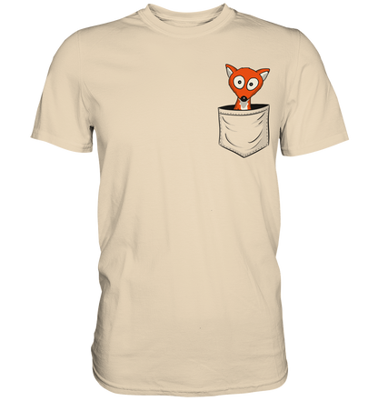 Fuchs in der Brusttasche | Taschen-Fuchs - Premium Shirt