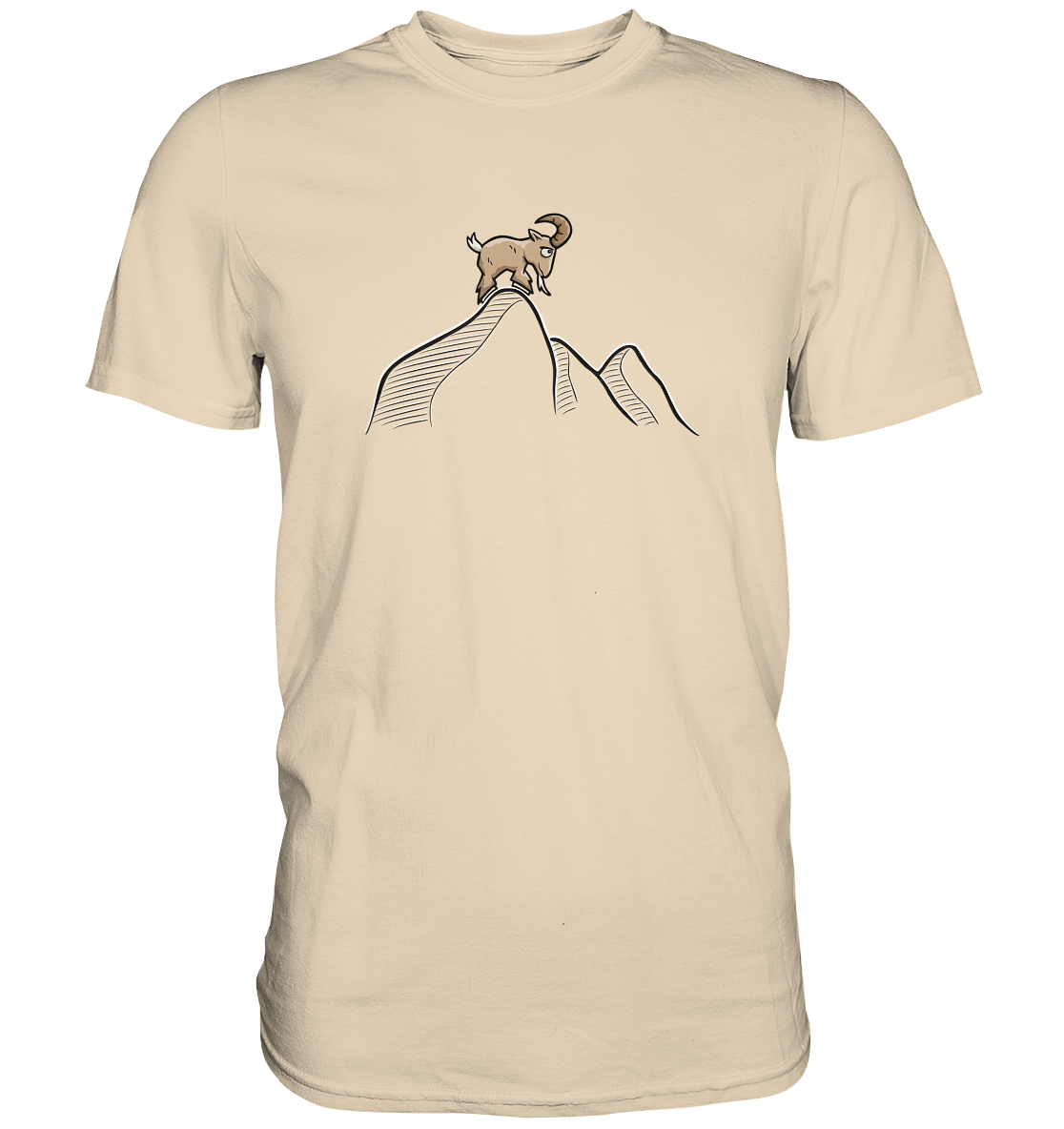 Ziegenbock in den Bergen - Premium Shirt
