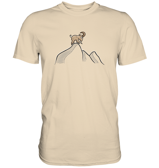 Ziegenbock in den Bergen - Premium Shirt