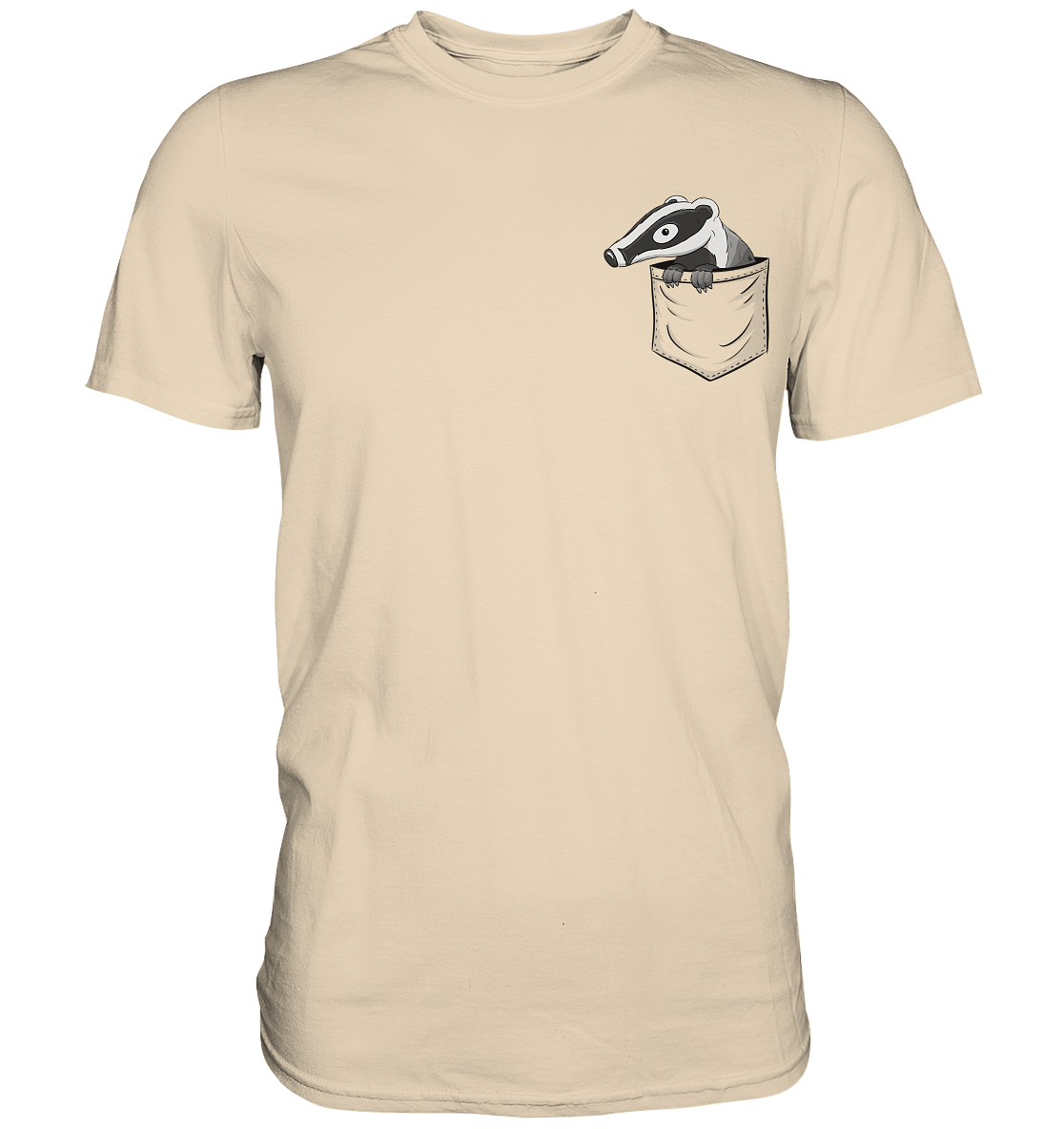 Lustig gemütlicher Dachs In der Tasche - Premium Shirt