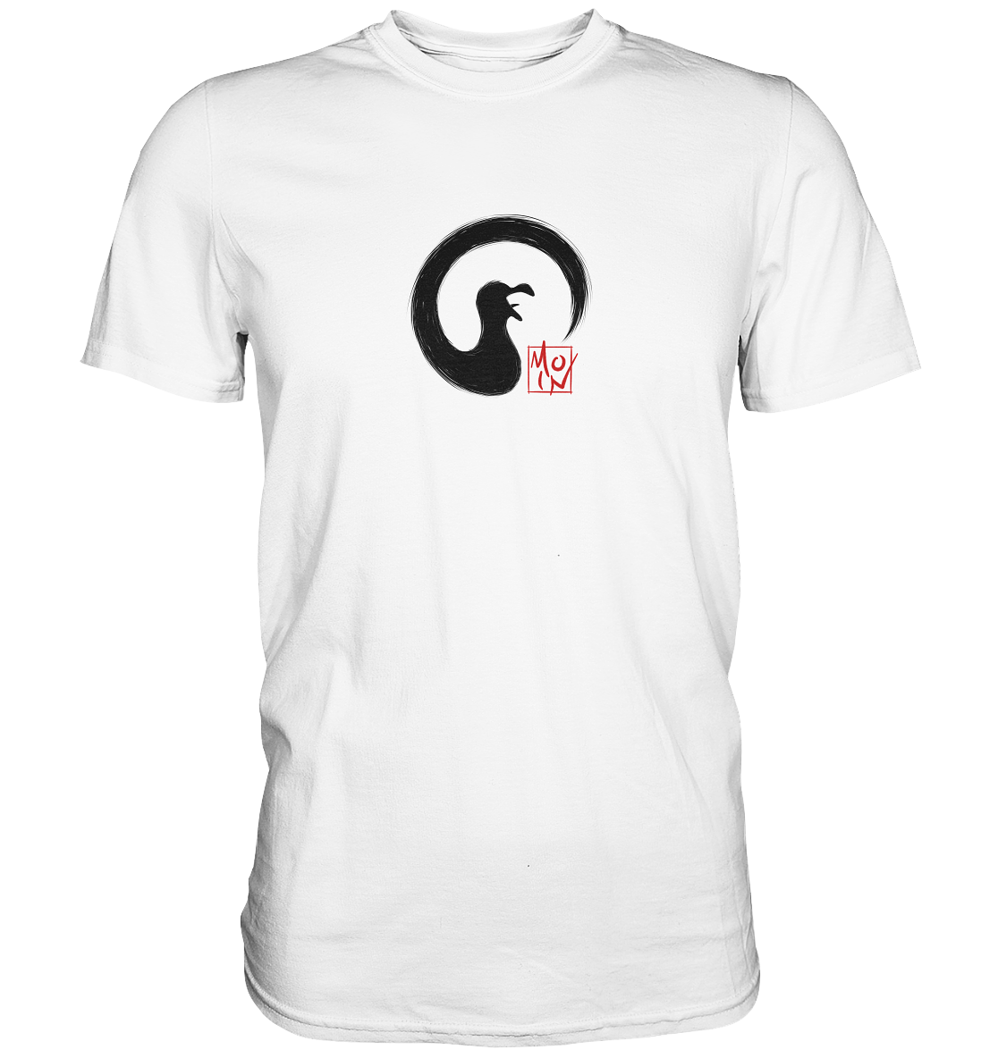 Moin kreischende japanische Enso Möwe - Premium Shirt