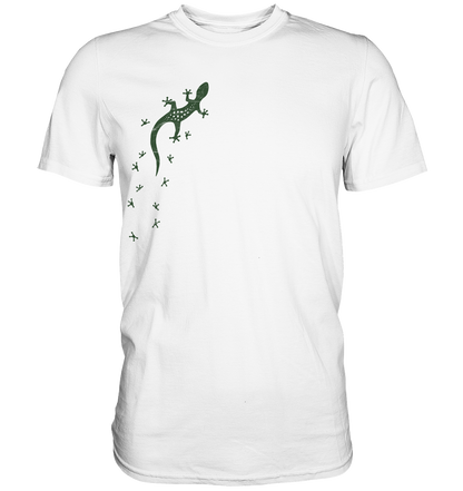 Gecko Eidechse Silhouette dunkel - Premium Shirt