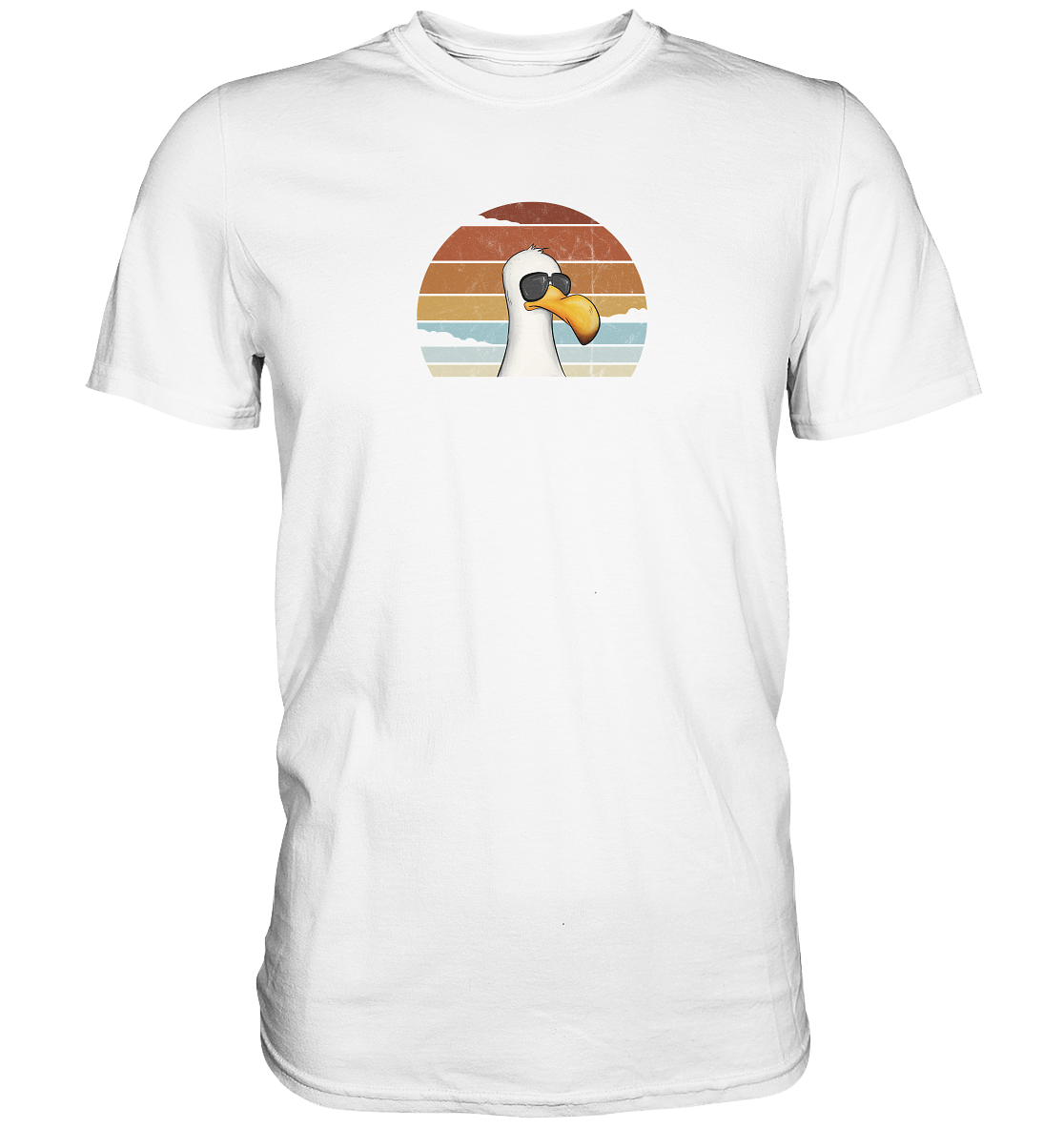 Cool lässige Retro Möwe - Premium Shirt