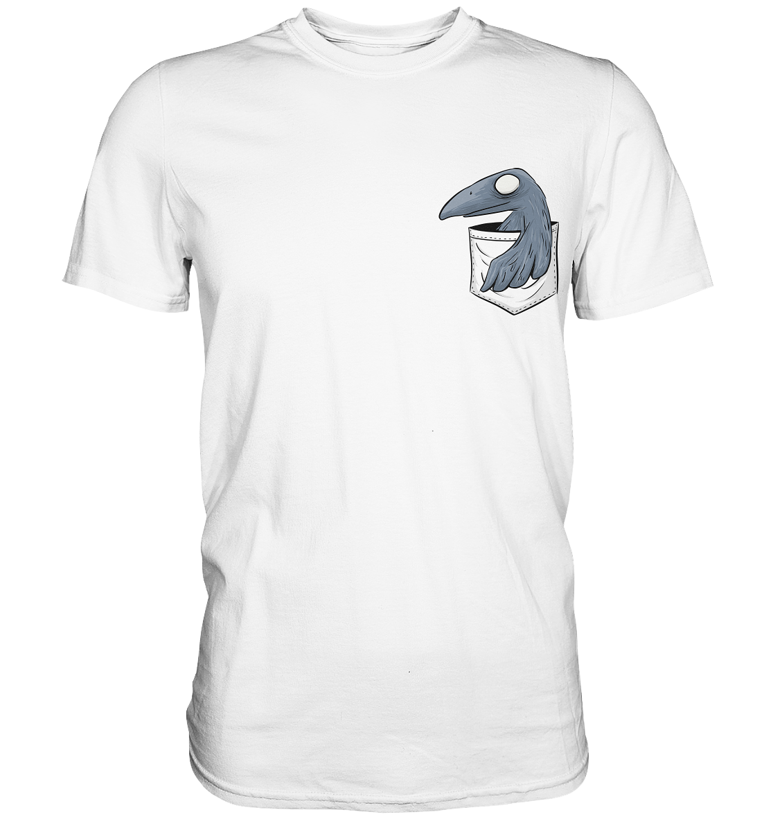 Grufti Rabe Krähe in der Tasche - Premium Shirt