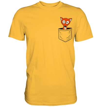 Fuchs in der Brusttasche | Taschen-Fuchs - Premium Shirt