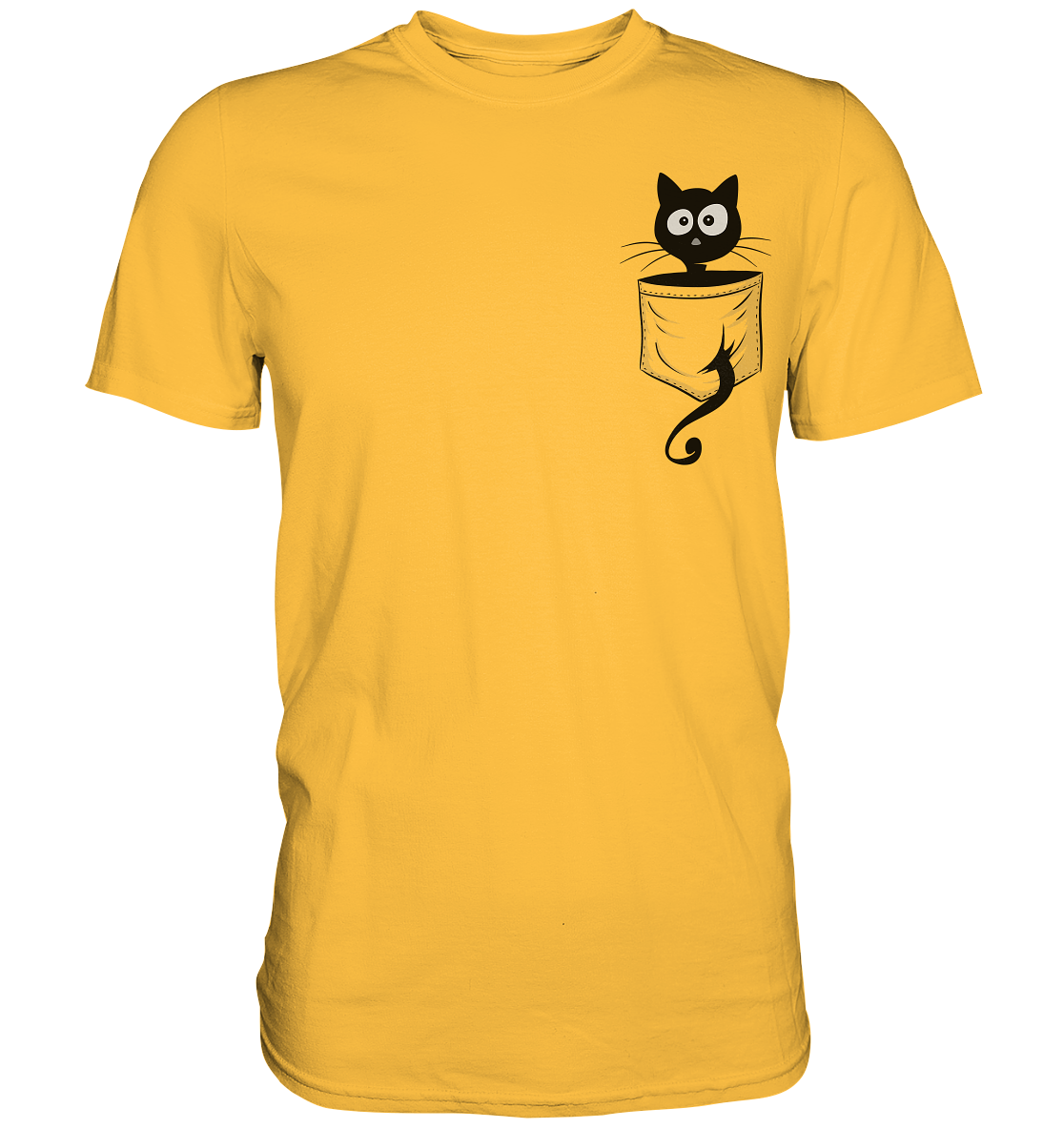 Schwarze Katze in der Tasche - Premium Shirt