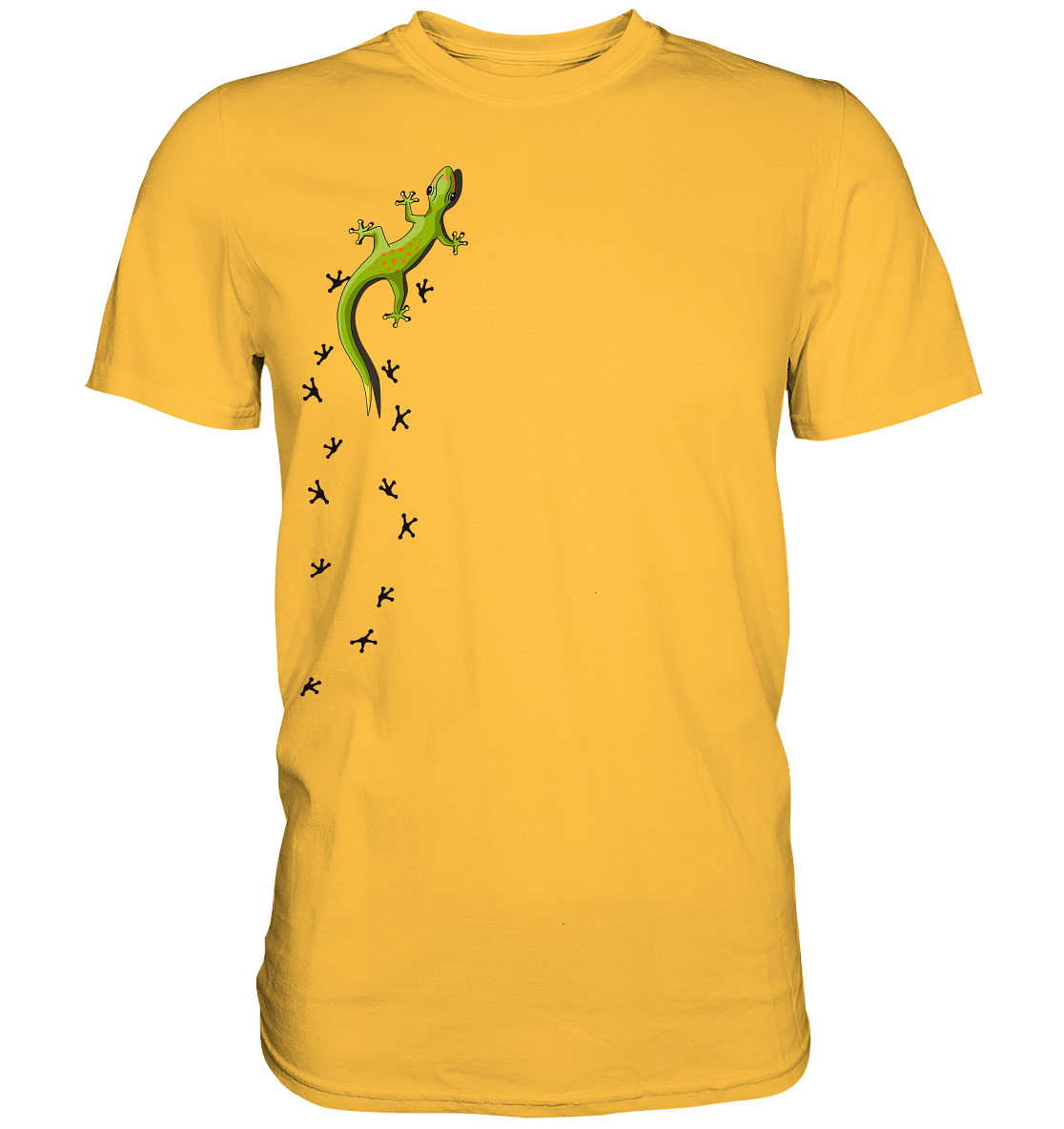 Kletternder Gecko mit Spuren - Premium Shirt