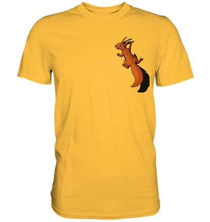 Süßes Eichhörnchen klettert - Premium Shirt