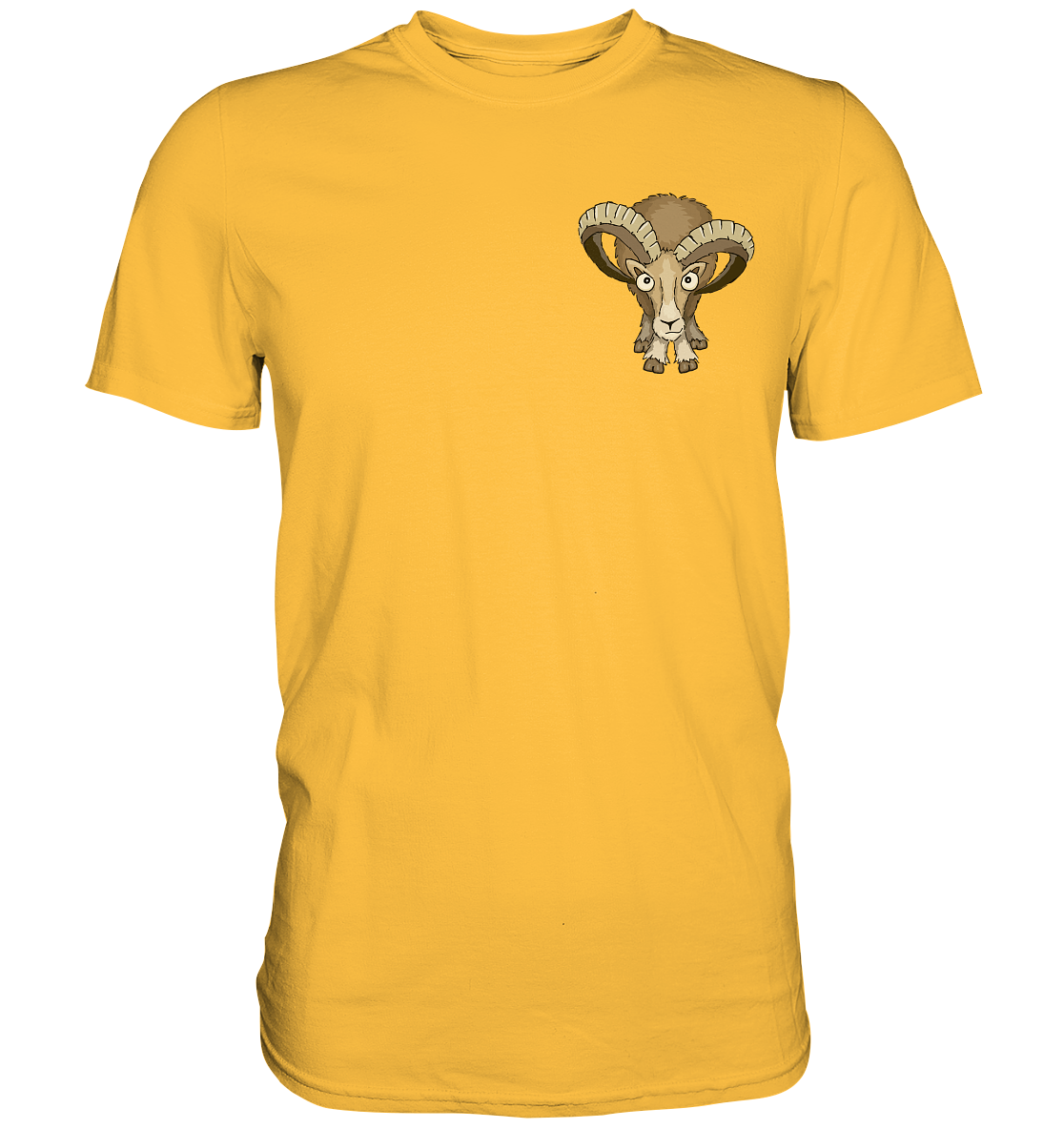 Bockiges Mufflon Widder Schafbock - Premium Shirt