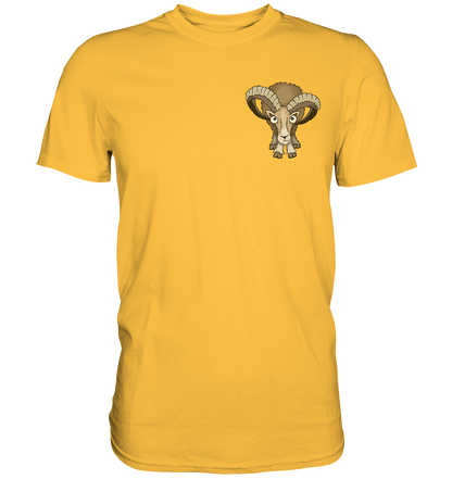 Bockiges Mufflon Widder Schafbock - Premium Shirt
