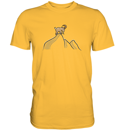Ziegenbock in den Bergen - Premium Shirt