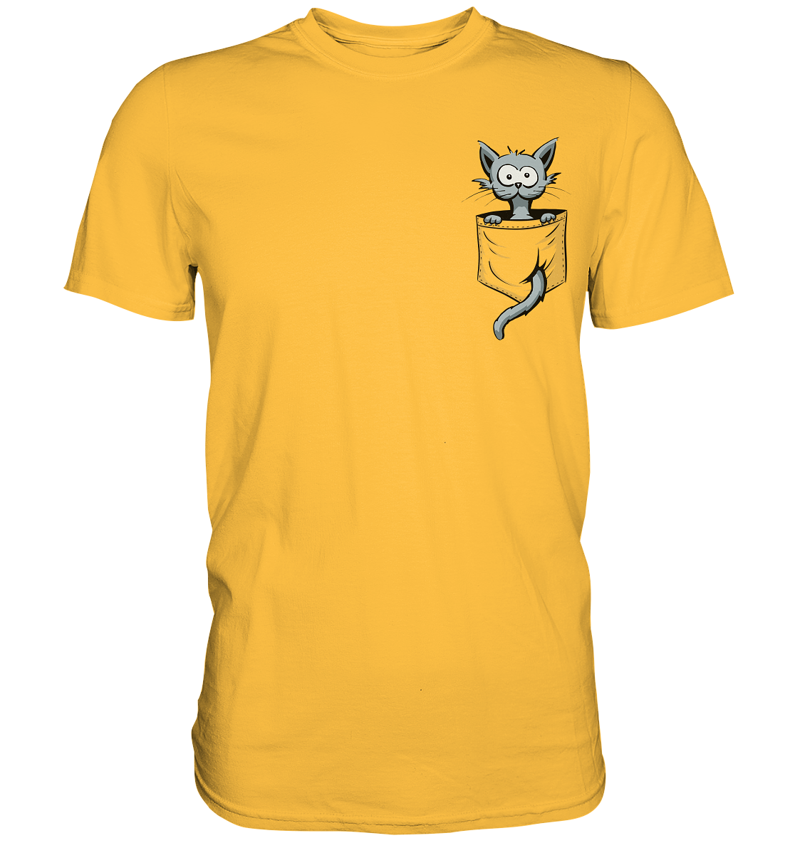 Verrückte Katze in Deiner Brust-Tasche - Premium Shirt