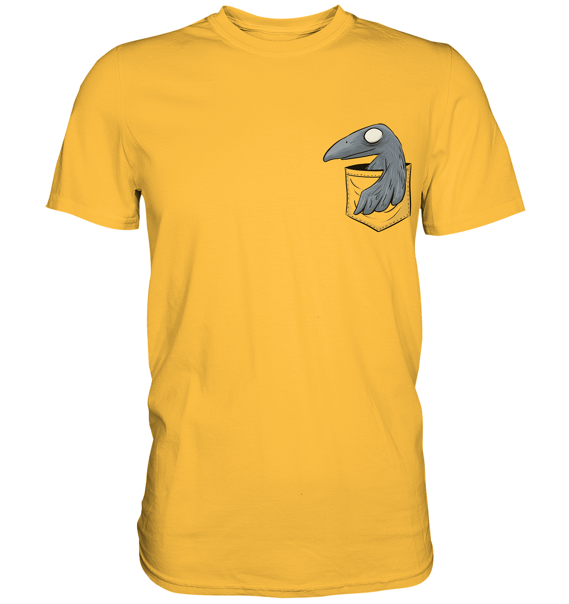 Grufti Rabe Krähe in der Tasche - Premium Shirt